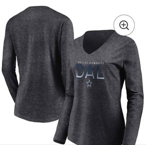 Dallas Cowboys Fanatics Women's Component Long Sleeve V-Neck T-Shirt - Heather